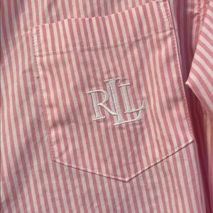 Lauren Ralph Lauren Tunic Pink Pinstripe